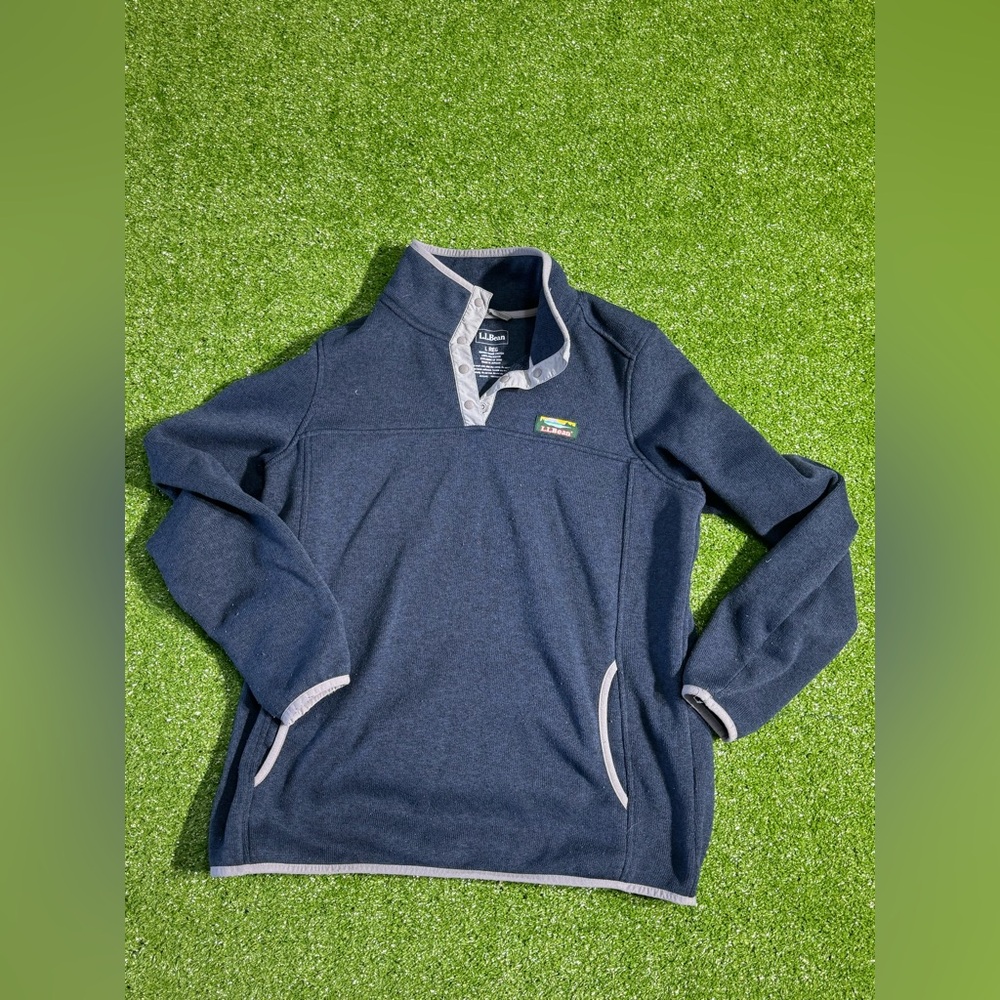 L.L Bean Snap T Fleece Pullover Mens Size Large